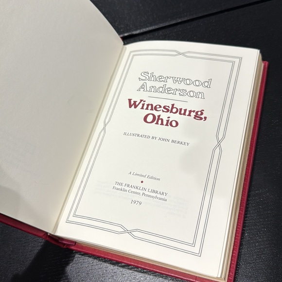 Winesburg, Ohio Vintage Leather Bound Book by Sherwood Anderson Franklin Library - Picture 9 of 13